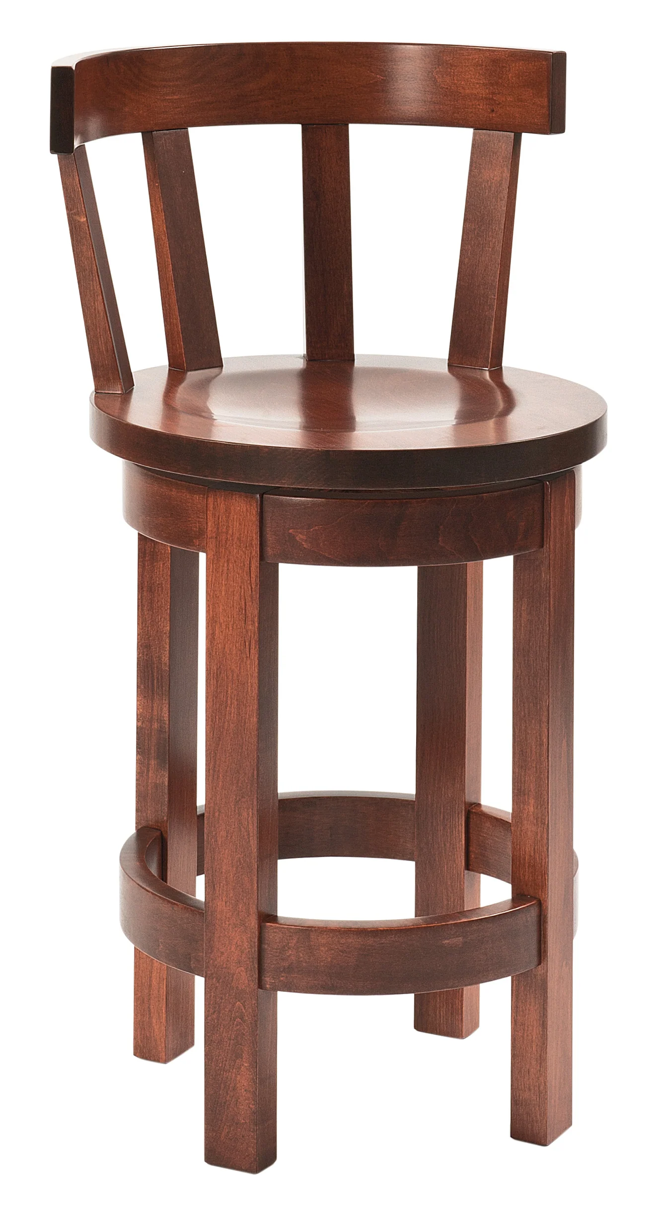 Barrel Bar Stool w/ Low Back